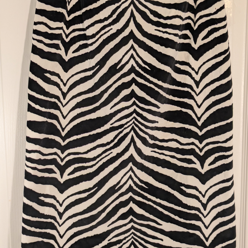 Talbots Black and White Zebra Print Pencil Skirt